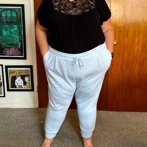 A New Day size 4X light blue jogger sweatpants.